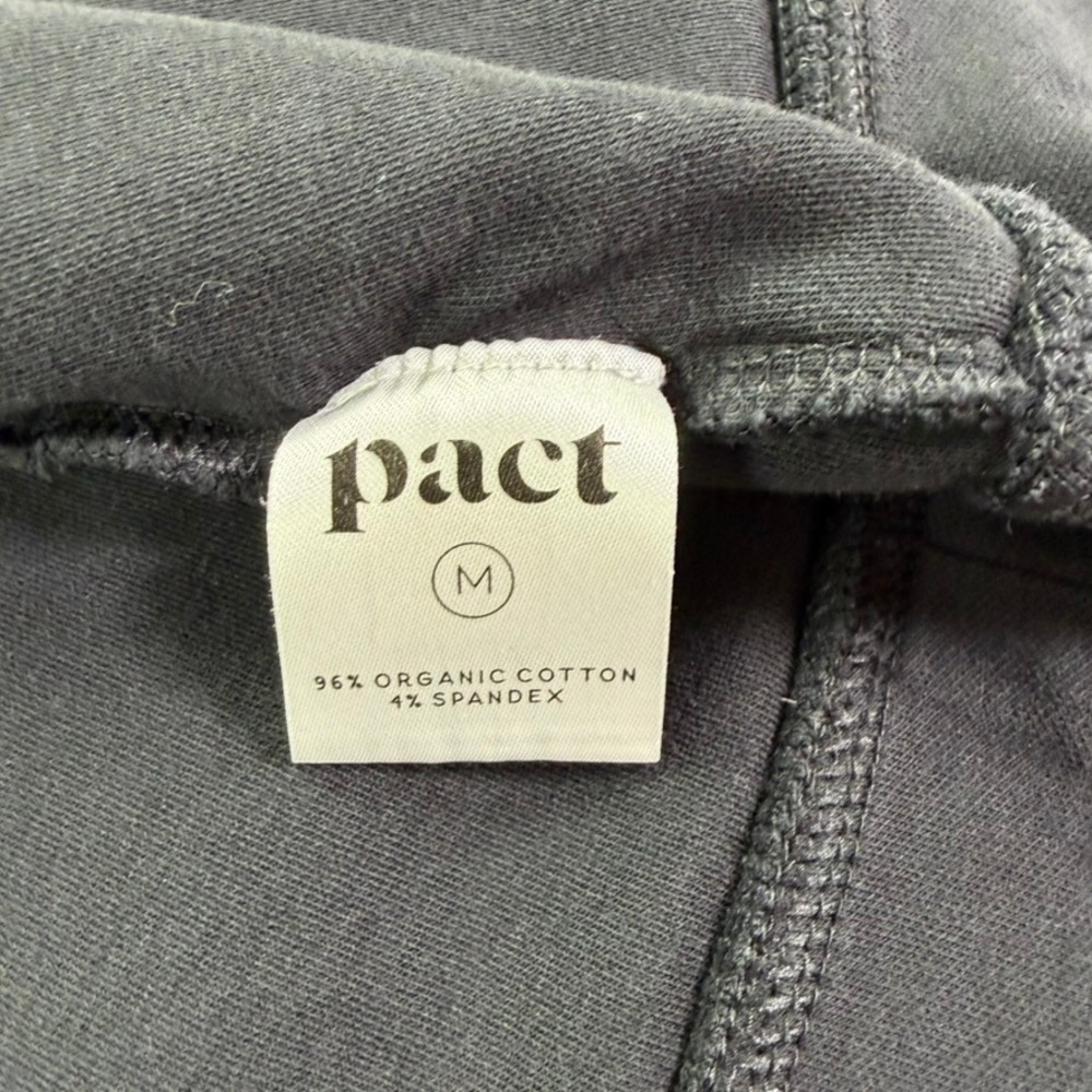 Pact Organic Cotton Full Zip Bomber Jacket Black Raglan Sleeve Women Medium READ - Picture 7 of 12